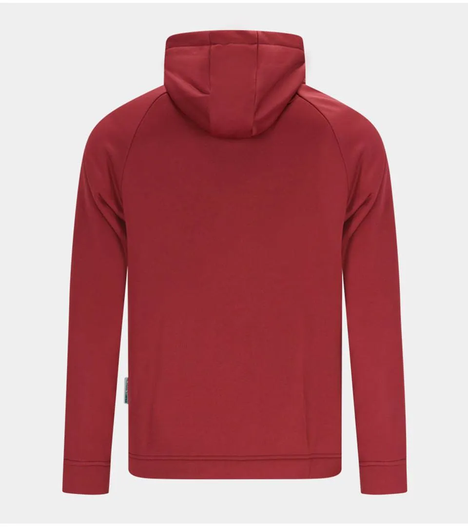 EMBOSSED HOODIE - BURGUNDY