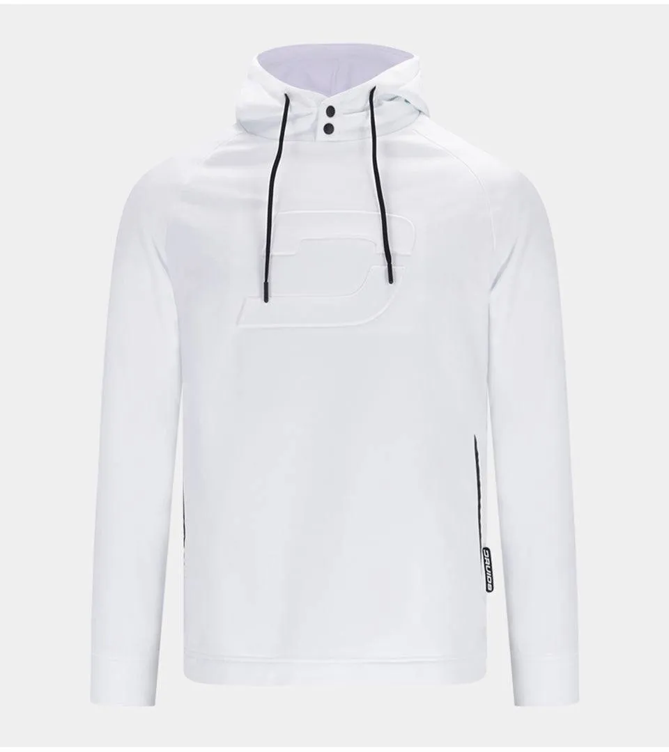 EMBOSSED HOODIE - WHITE