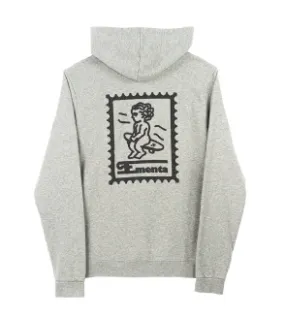 EMENTA SB - Baby Stamp Embossed Hoodie - Grey/Dark Grey