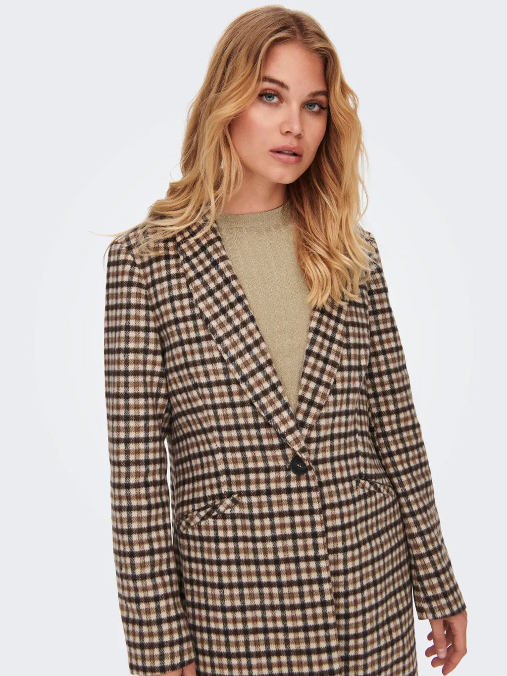 Emma Check Fitted Coat