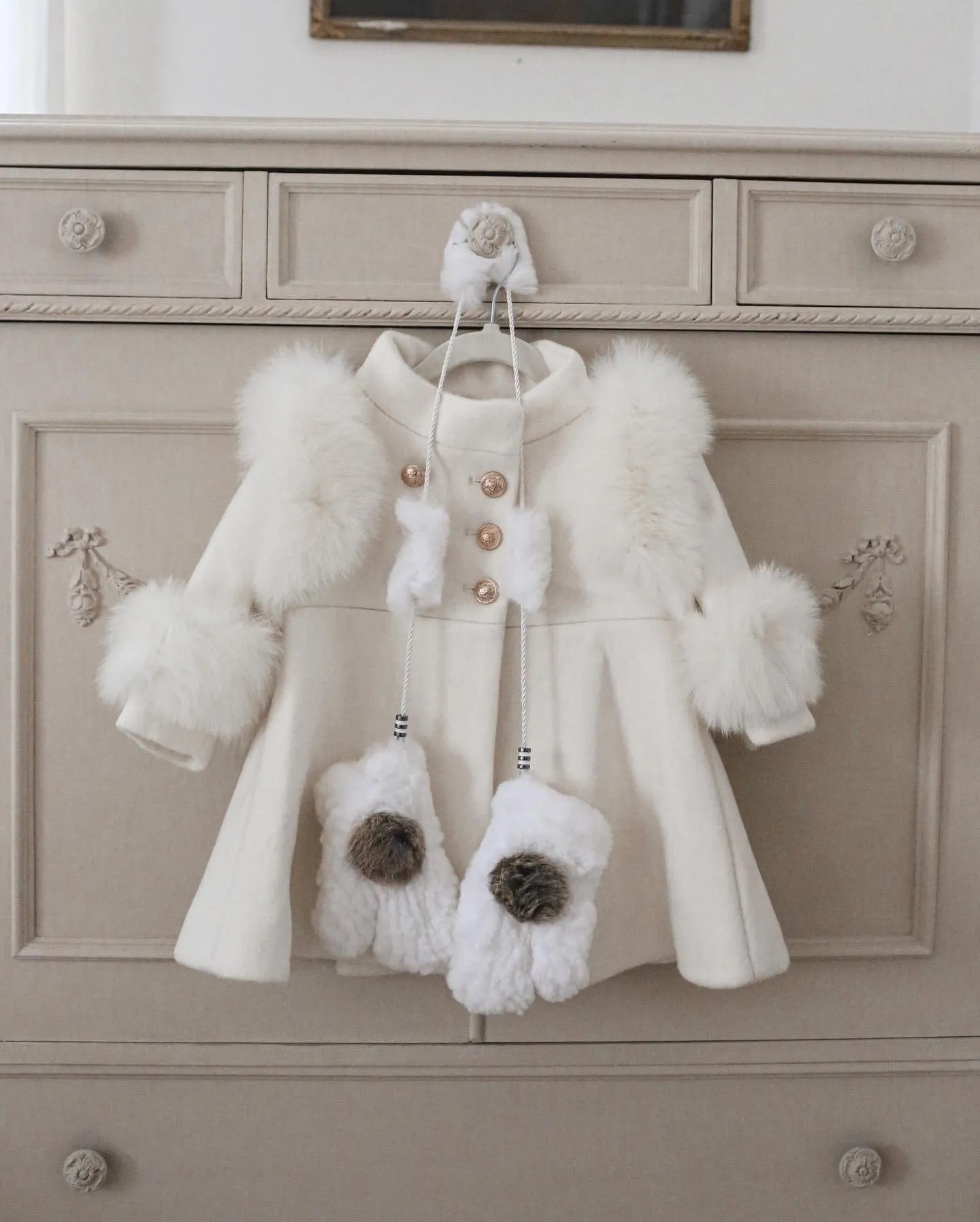 Evie Ivory Wool Coat