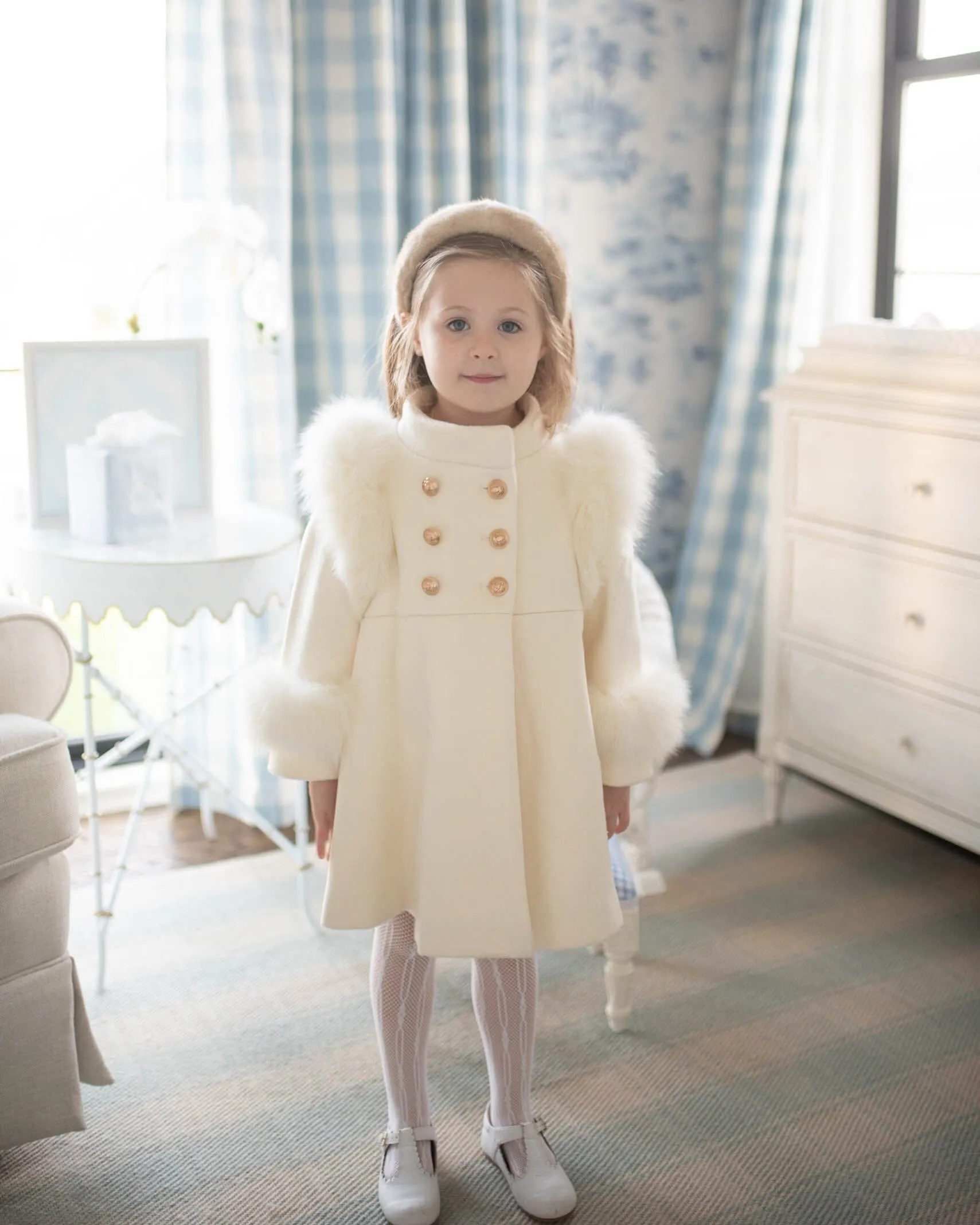 Evie Ivory Wool Coat