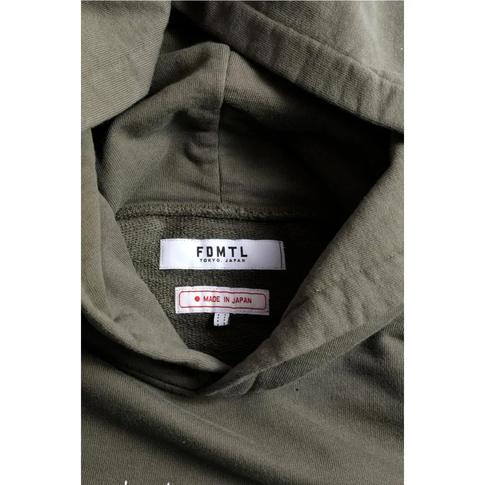 FUNDAMENTAL BORO PATCHWORK HOODIE-KHAKI