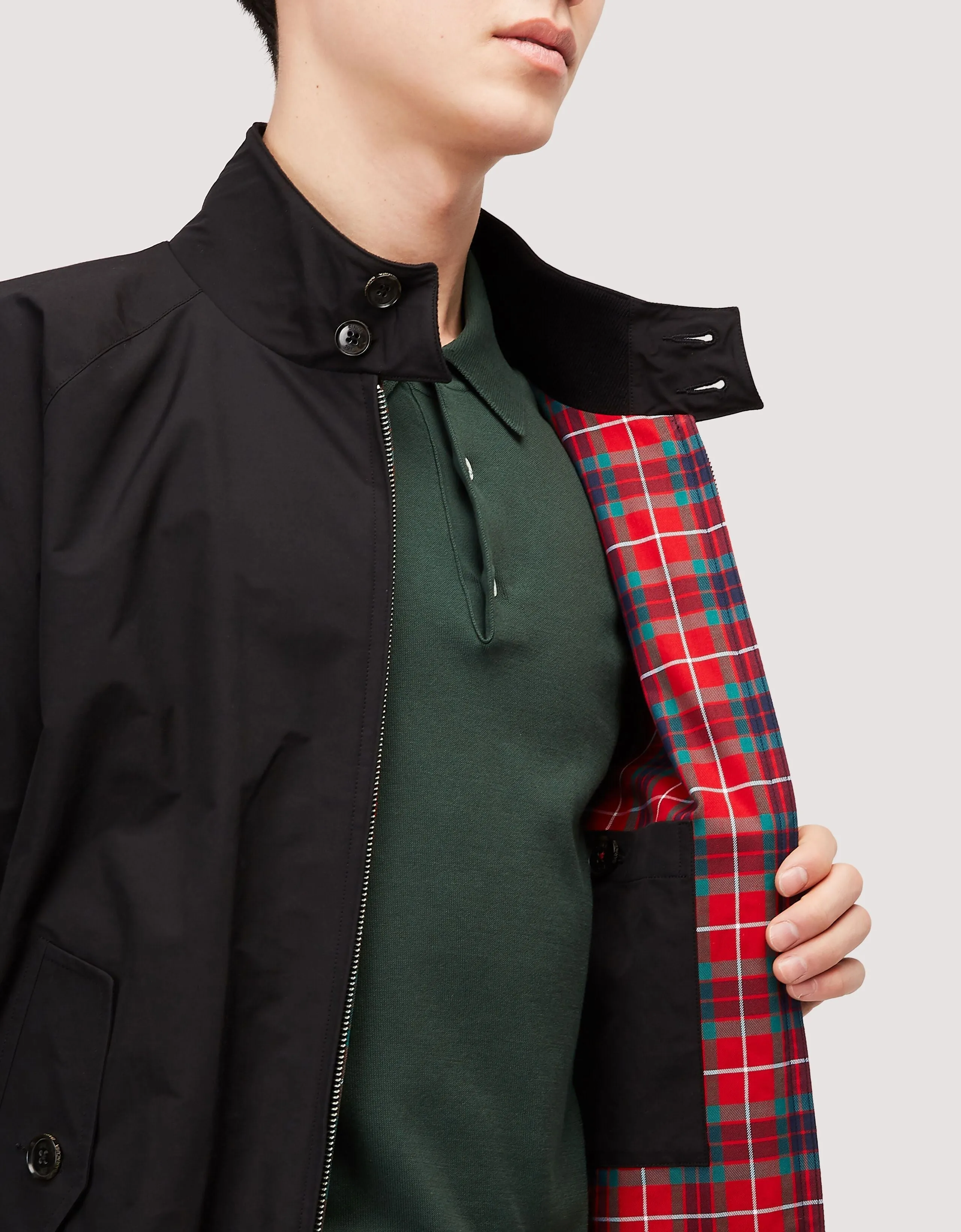 G9 Classic Fit Harrington Jacket, Black