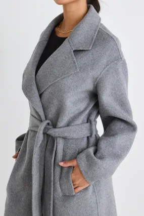 Geneva Charcoal Belted Coat