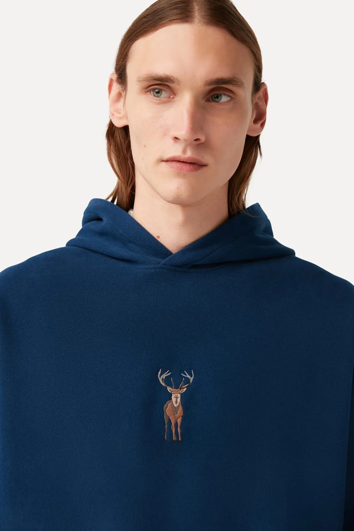 Geyik Super Soft Hoodie - ndigo Mavi