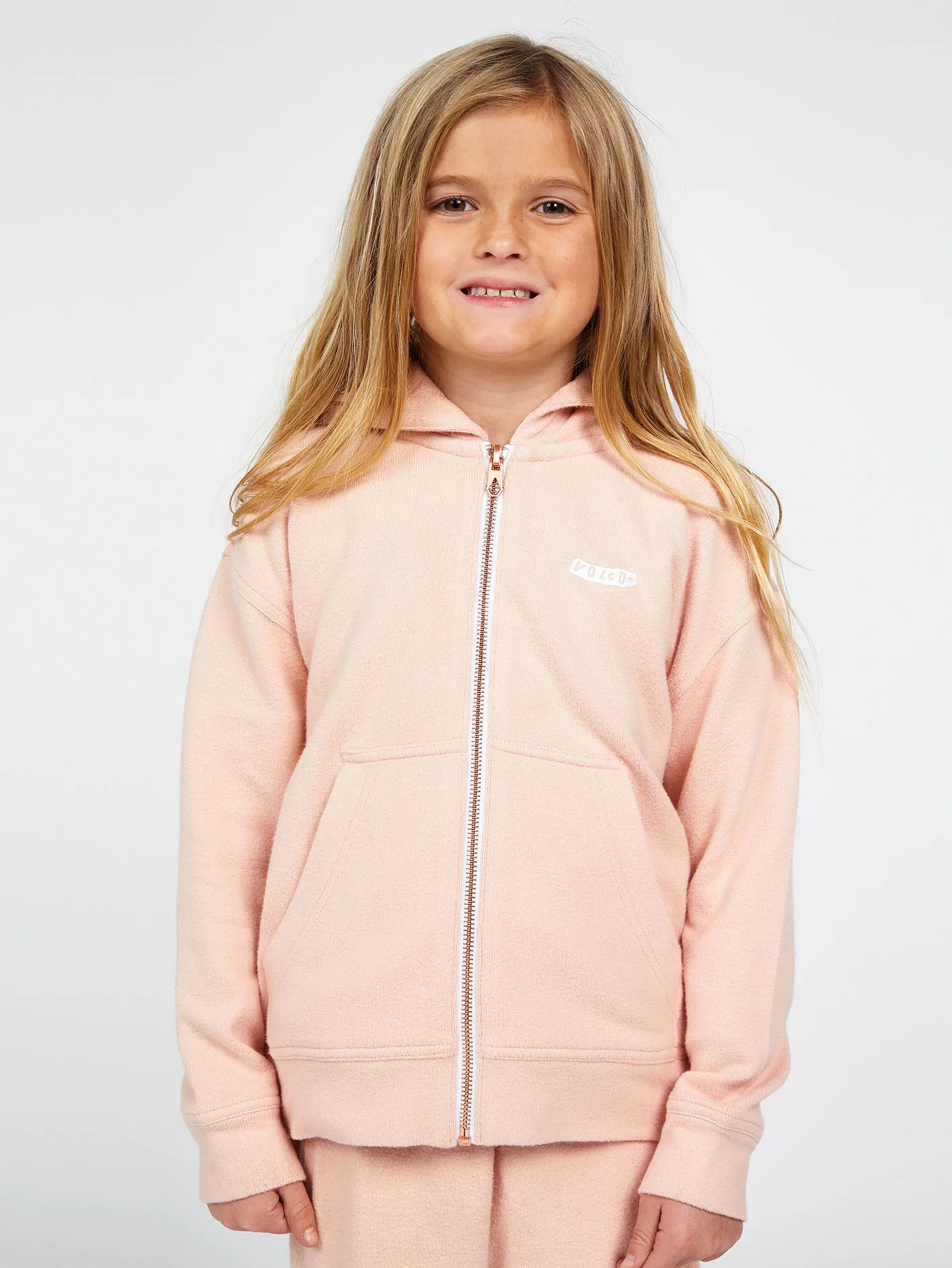 Girls Lived In Lounge Zip Up Hoodie - Hazey Pink