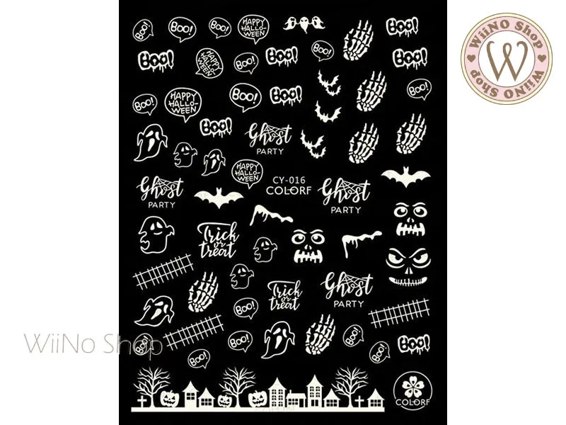 Glow in the Dark Halloween Adhesive Nail Art Sticker - 1 pc (CY-016)