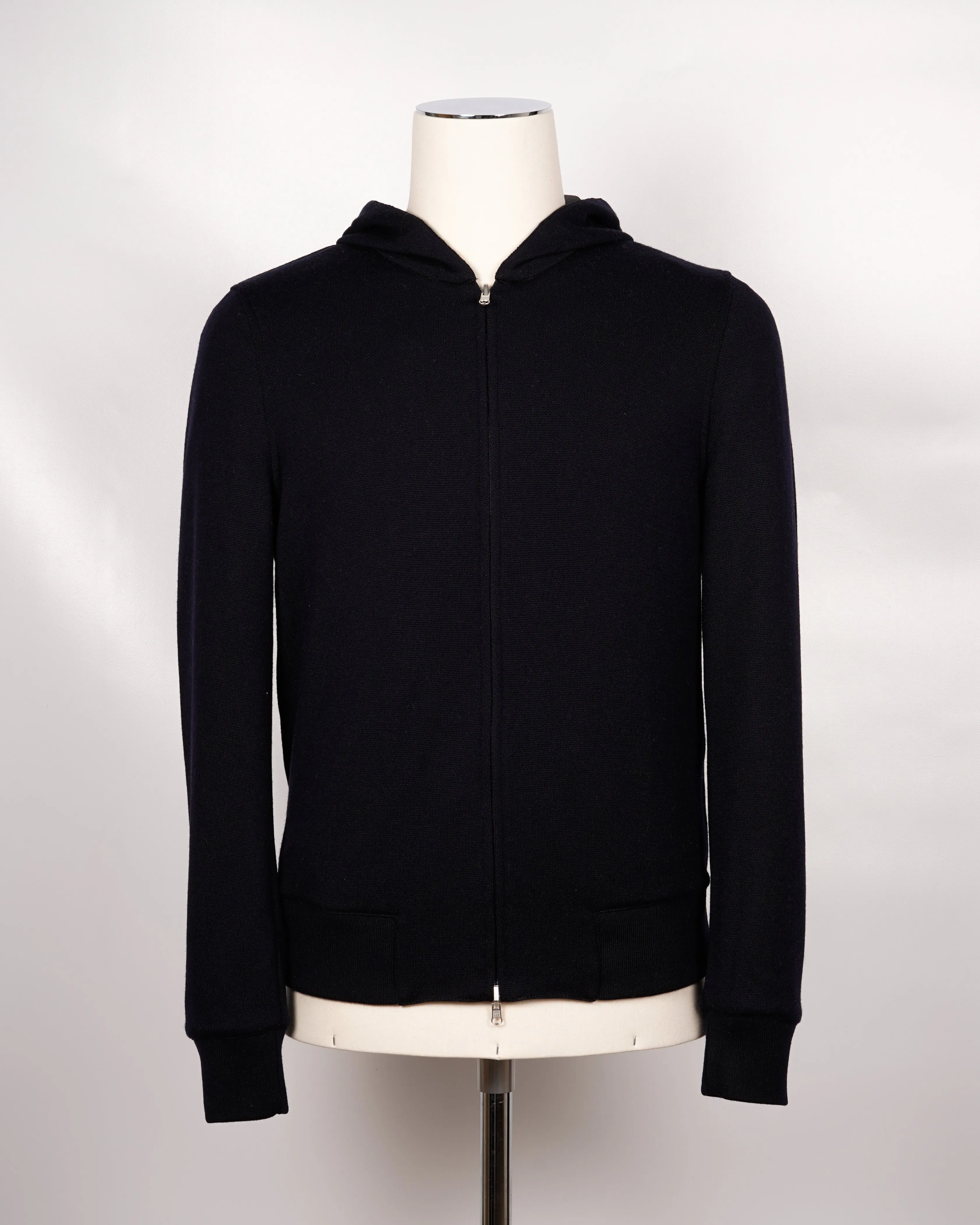 Gran Sasso Reversible Rain Wool Hoodie Jacket / Navy