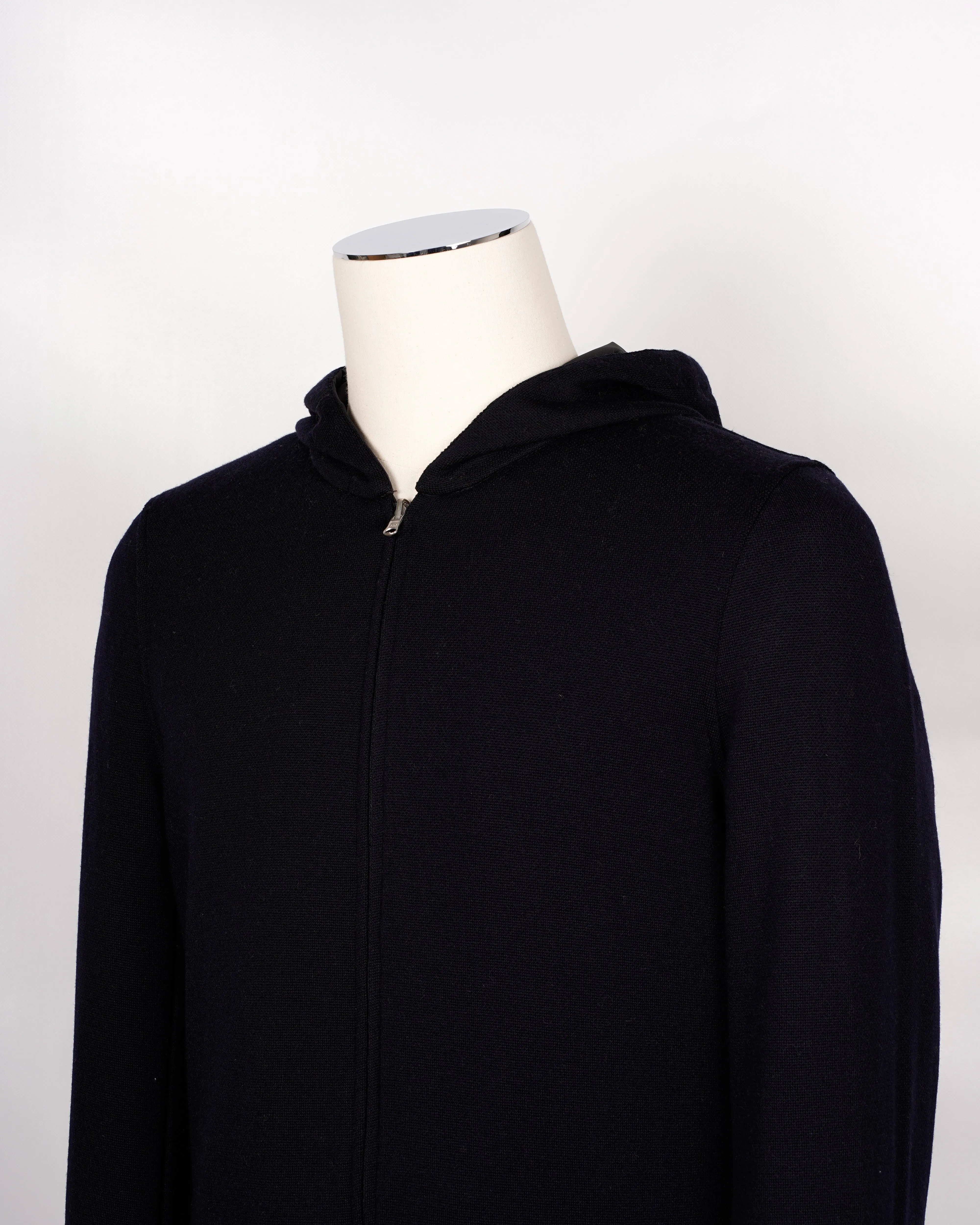 Gran Sasso Reversible Rain Wool Hoodie Jacket / Navy