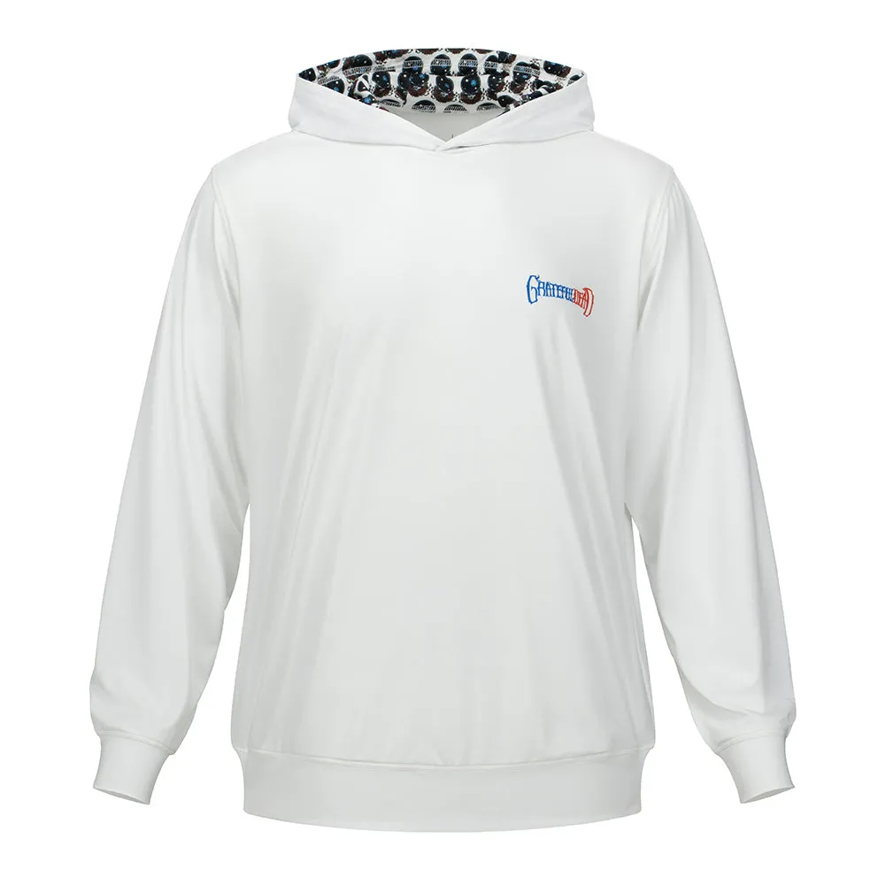 Grateful Dead | UPF 50 Hoodie | Logo Space Your Face in White