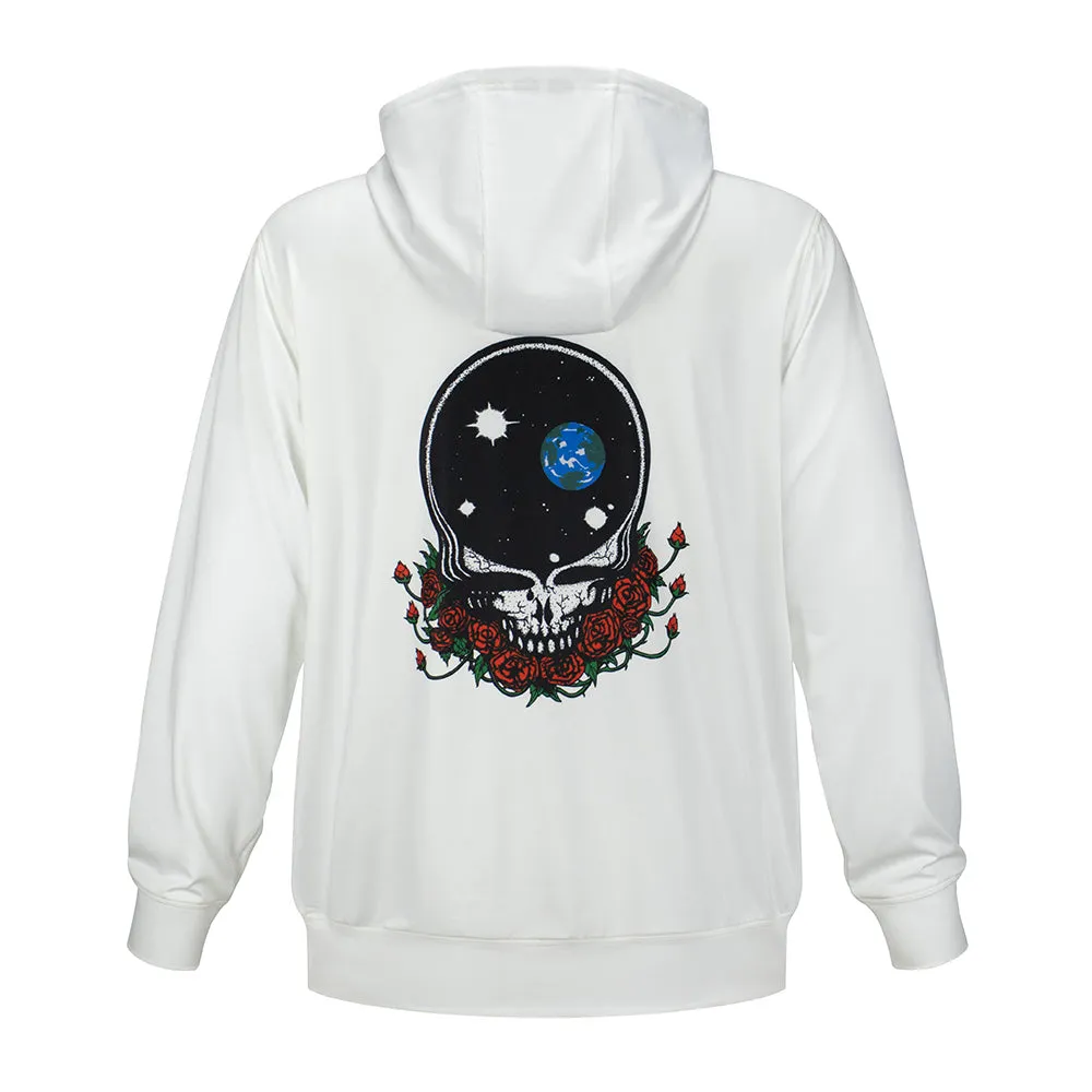 Grateful Dead | UPF 50 Hoodie | Logo Space Your Face in White