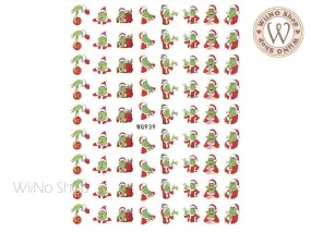 Grinch Adhesive Nail Art Sticker - 1 pc (WG939)