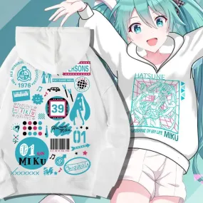 Hatsune Miku Hoodie Anime Long Sleeve Cotton Sweatshirt