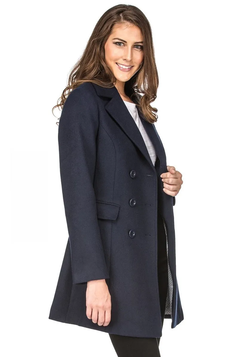 Haute Edition Women's Double Breasted Wool Blend Peacoat