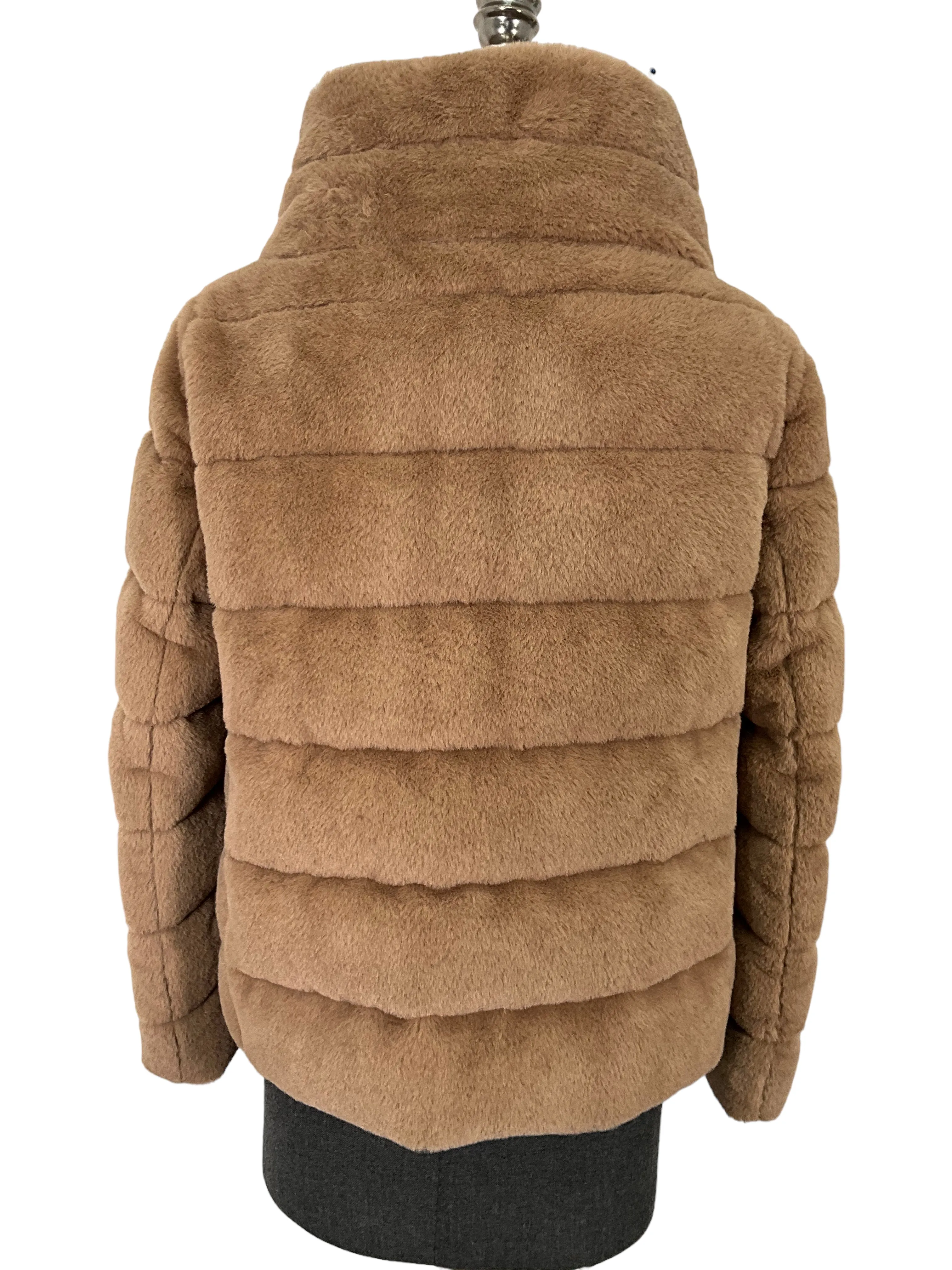 Herno Camel Faux Fur Teddy Coat Size S