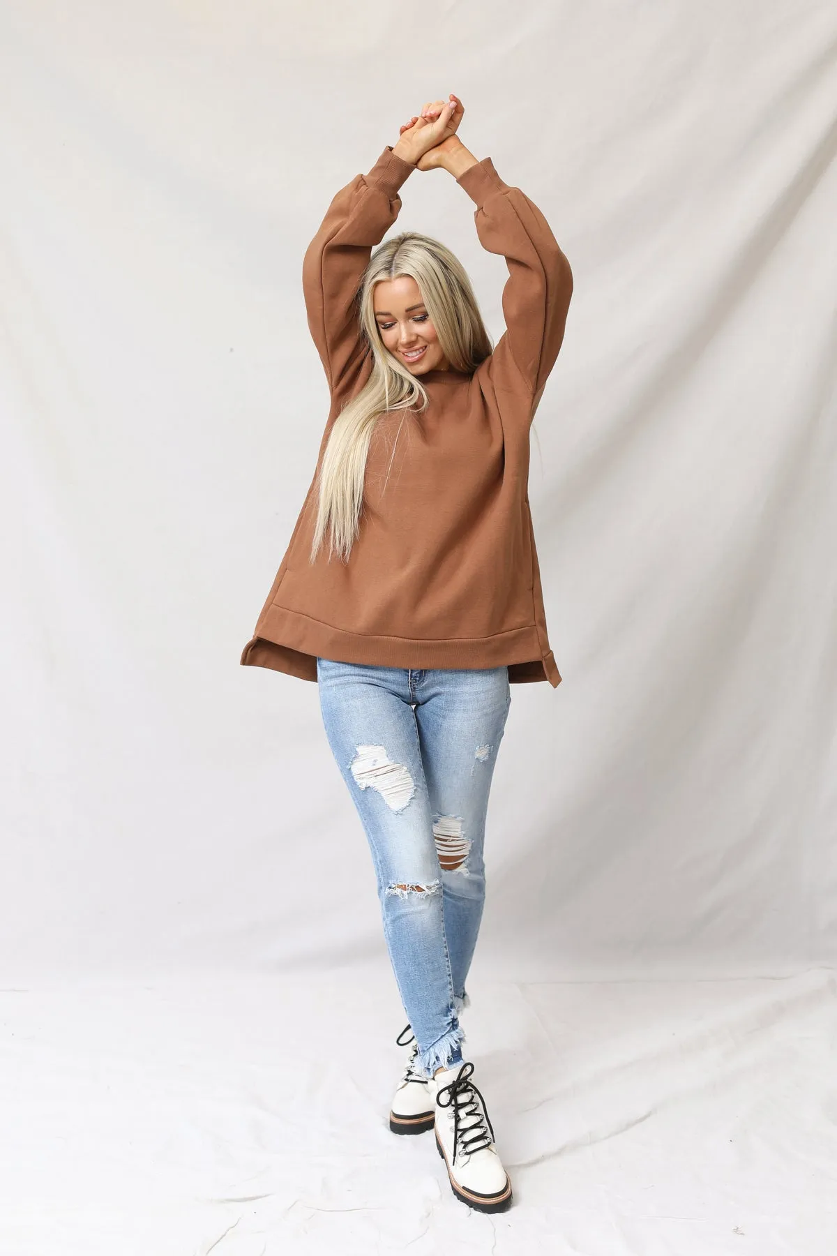 Hi-Lo Hem Sweatshirt