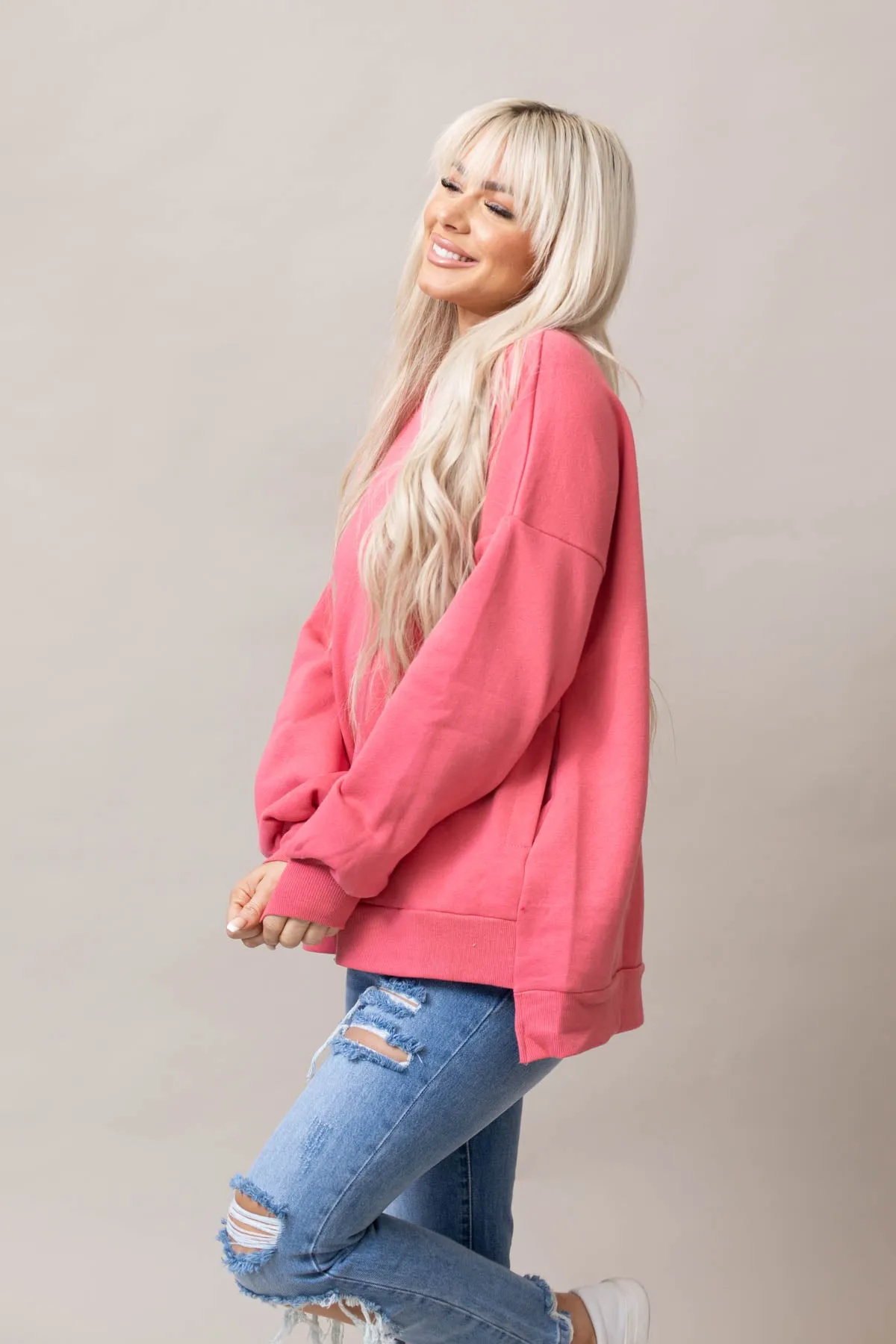 Hi-Lo Hem Sweatshirt