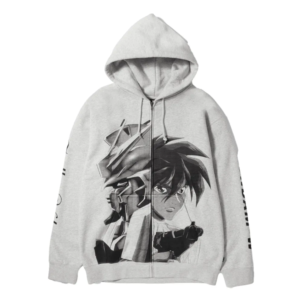 HUF HUF X GUNDAM ENDLESS WALTZ SPLIT F/Z HOODIE-GREY