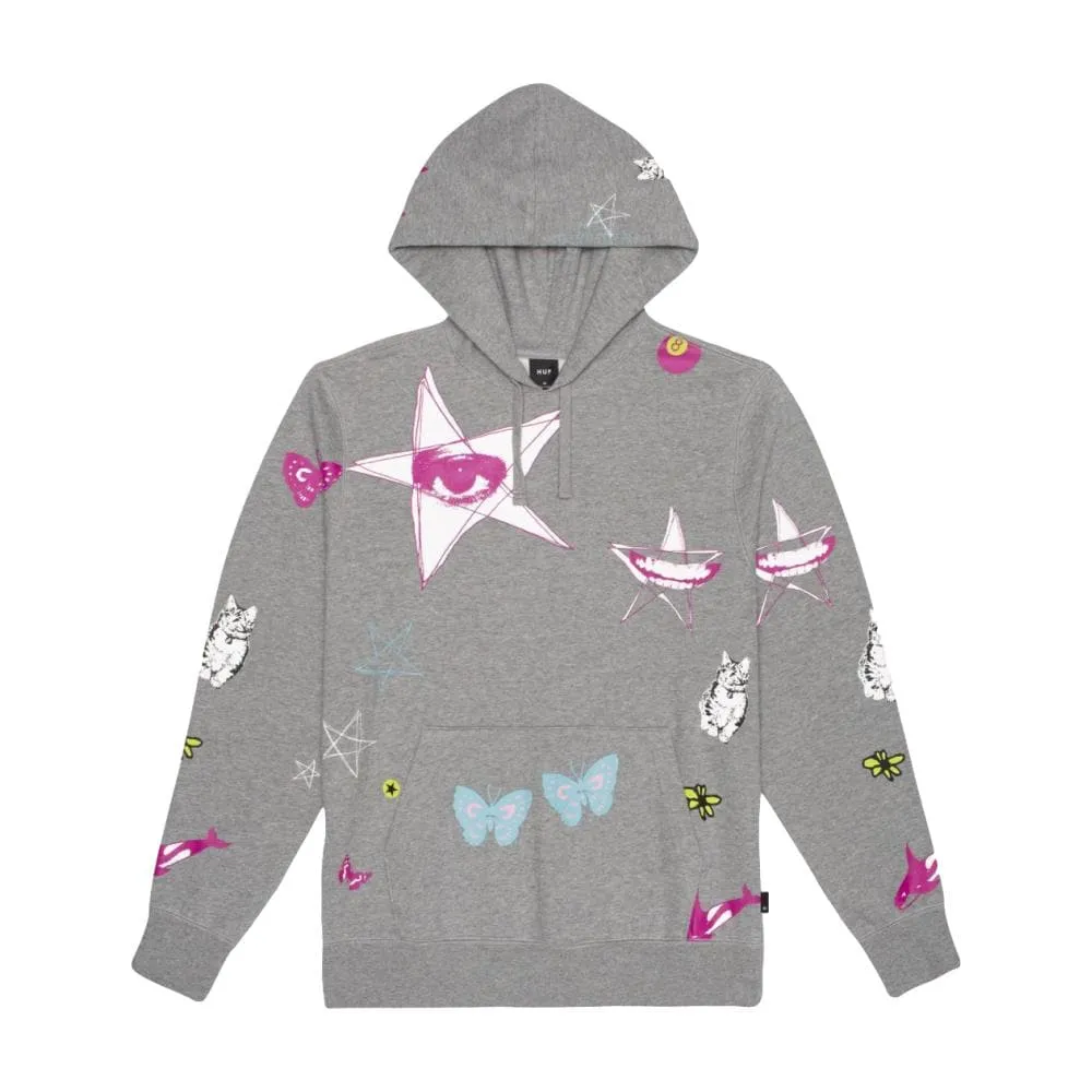 HUF KEI P/O HOODIE-GREY