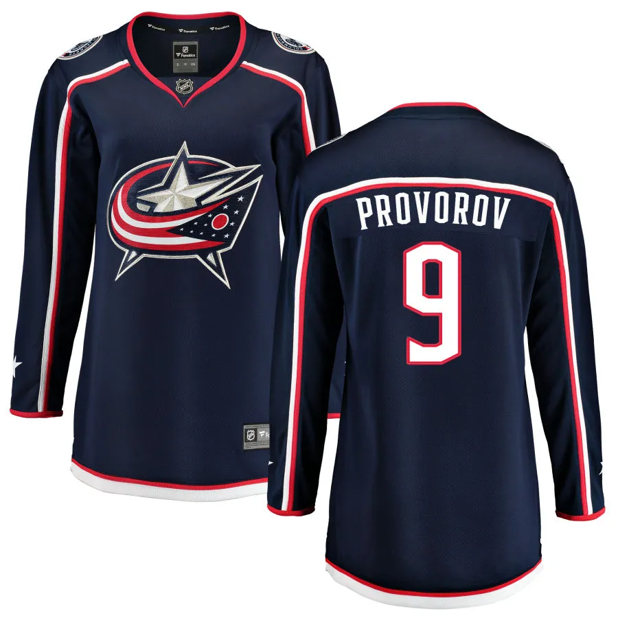 Ivan Provorov Columbus Blue Jackets Fanatics Branded Women's Home Breakaway Jersey - Navy