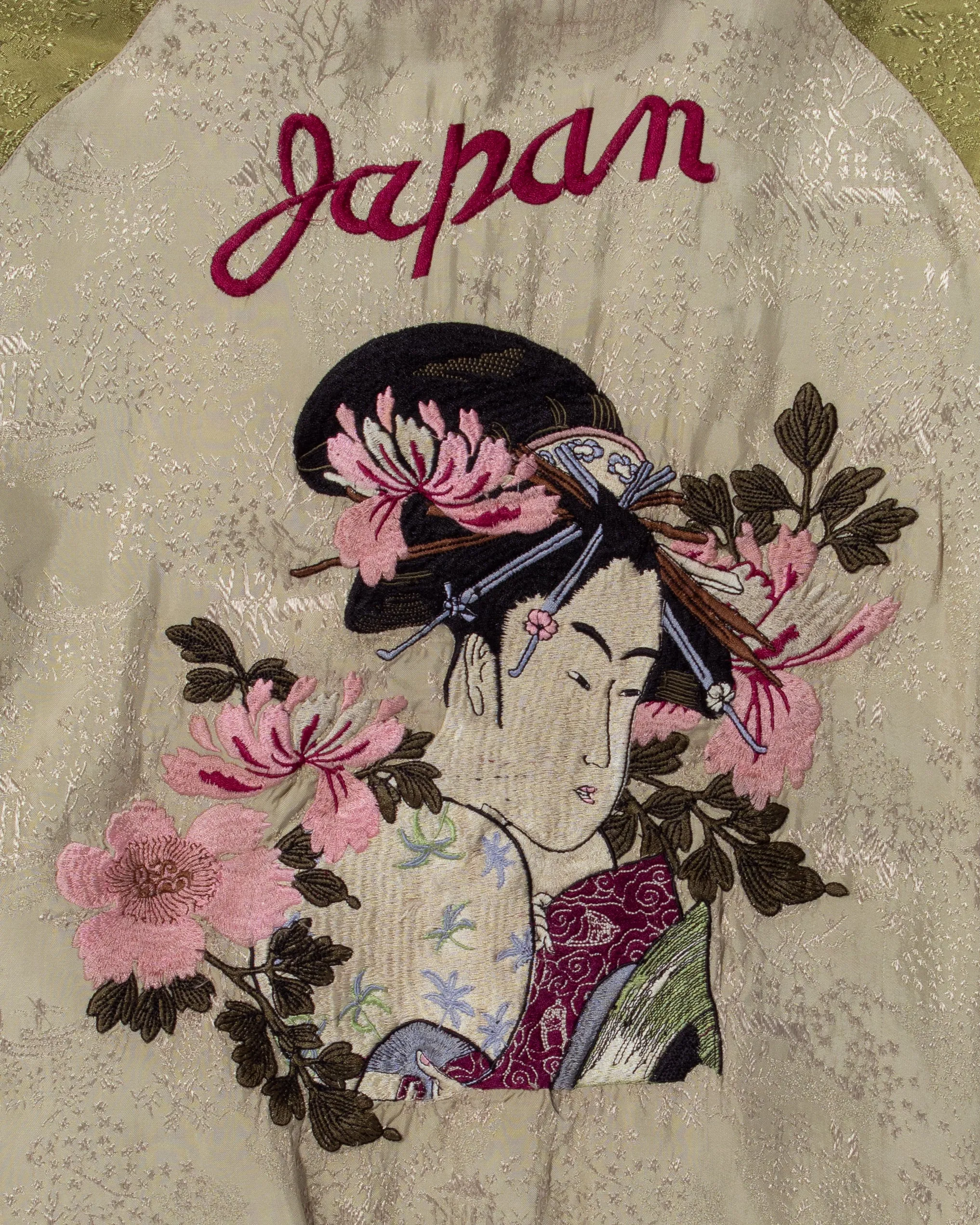 Japanese Repro Souvenir Jacket, Reversible, Fish and Guy - XS