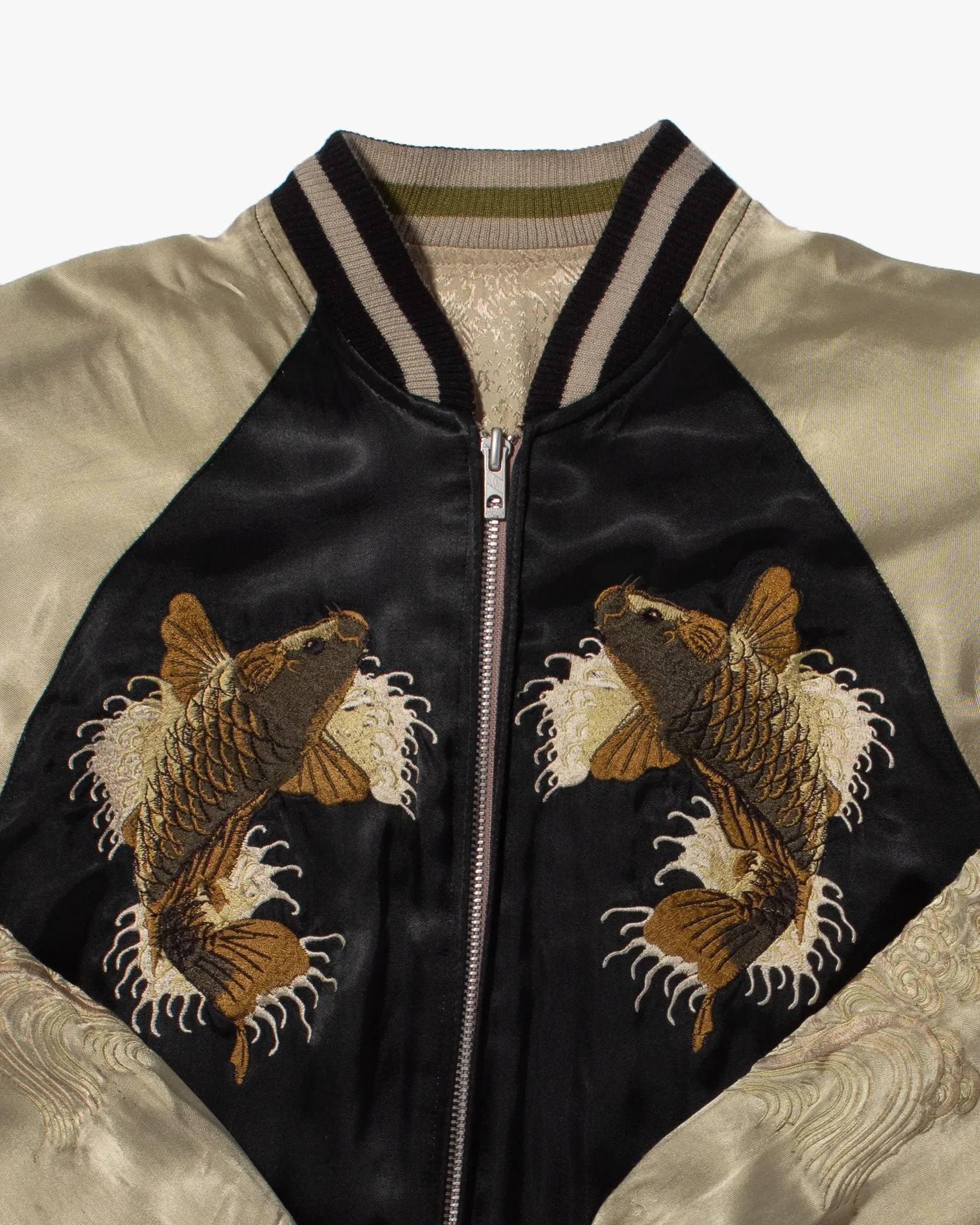 Japanese Repro Souvenir Jacket, Reversible, Fish and Guy - XS