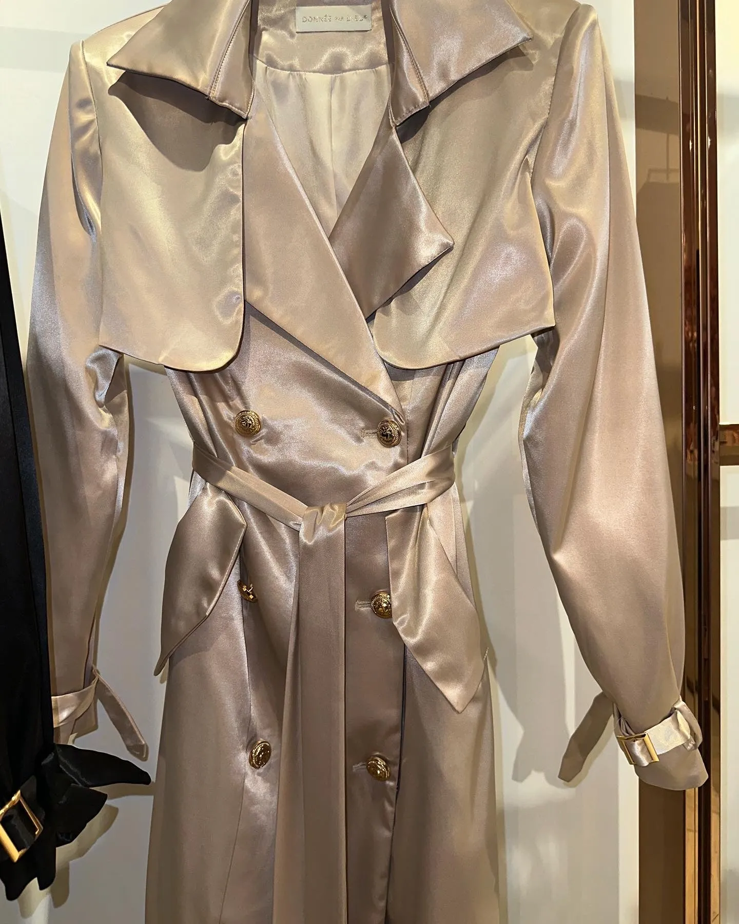 ‘Jennifer' Silk Coat in champagne