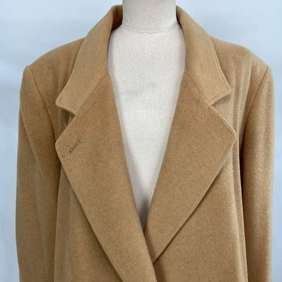 JPercyfor Marvin Richards Tan Camel Wool Long Coat