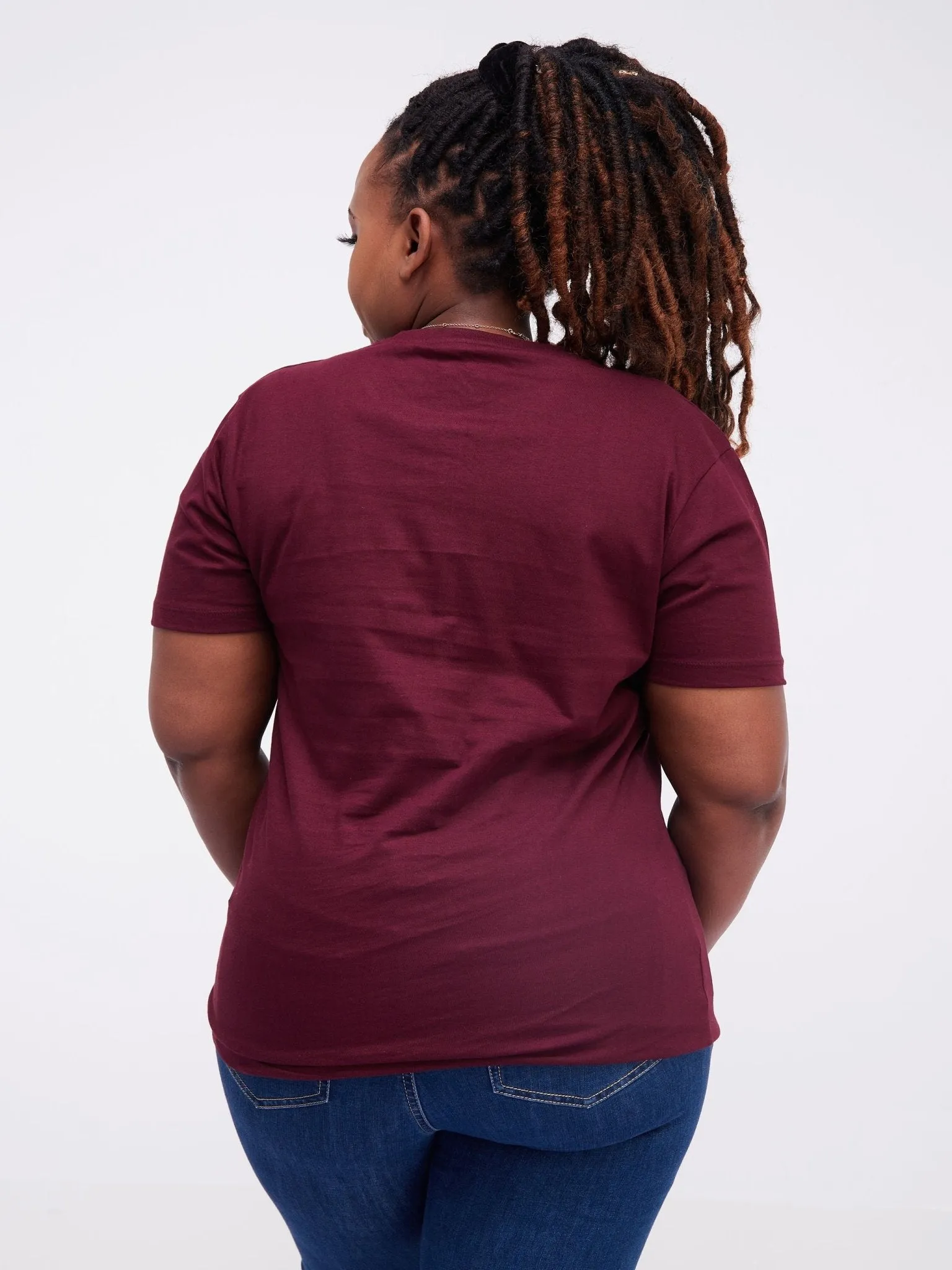 King's Collection Unisex Round Neck T-shirt - Maroon