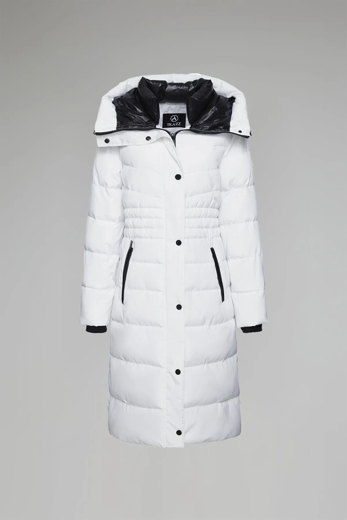 Long Puffer Coat with drop hood