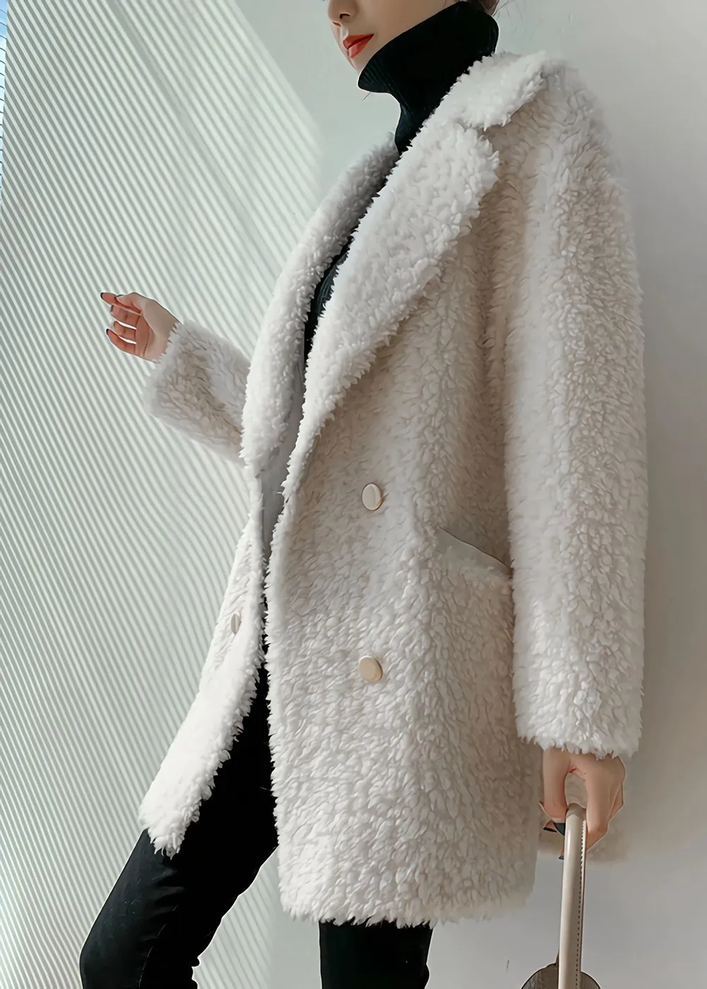 Moira High Pile Wool Fleece Coat