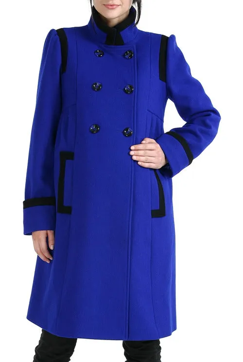 Momo Maternity Madison Double Breasted Wool Blend Coat