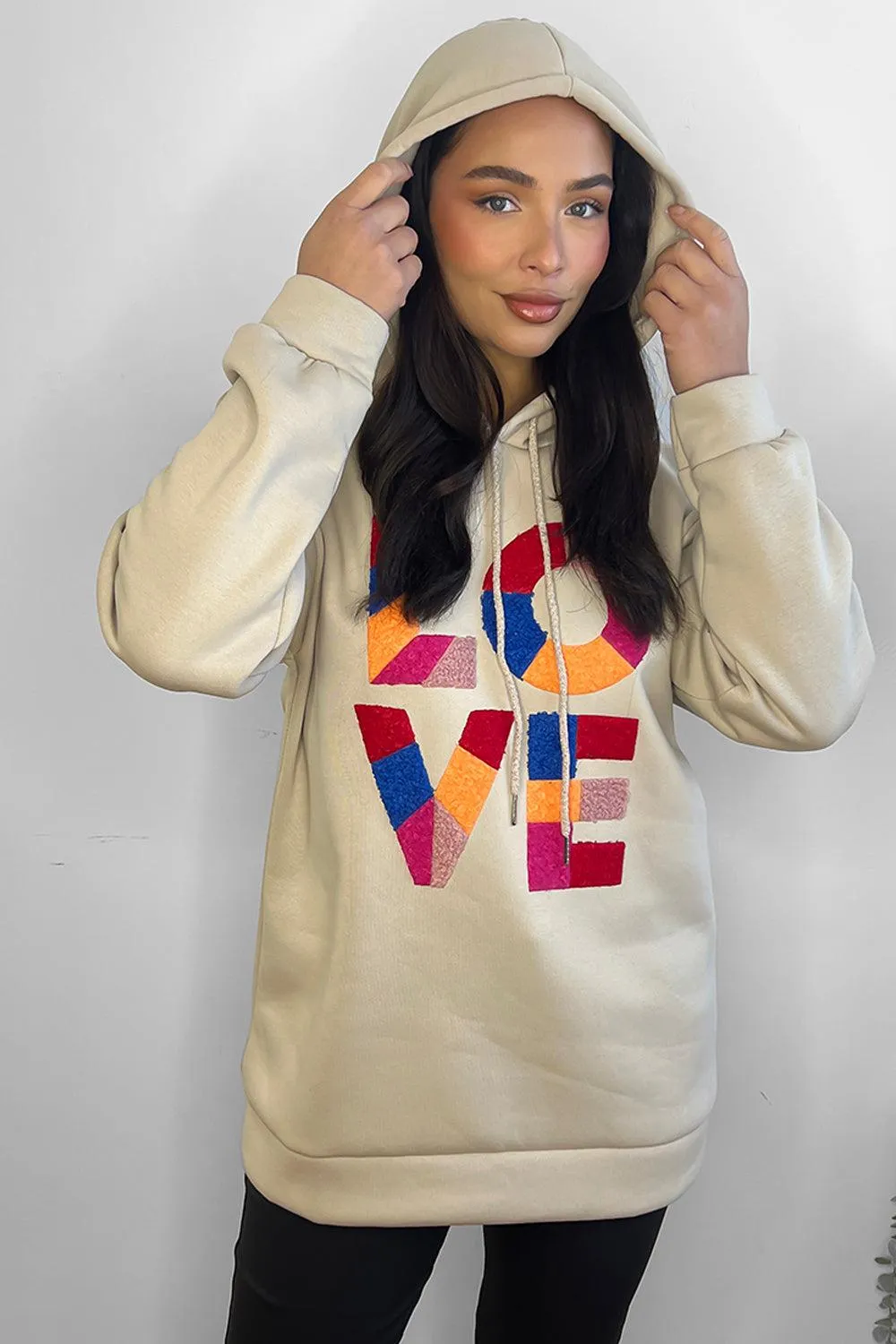 Multicolour Love Slogan Hoodie