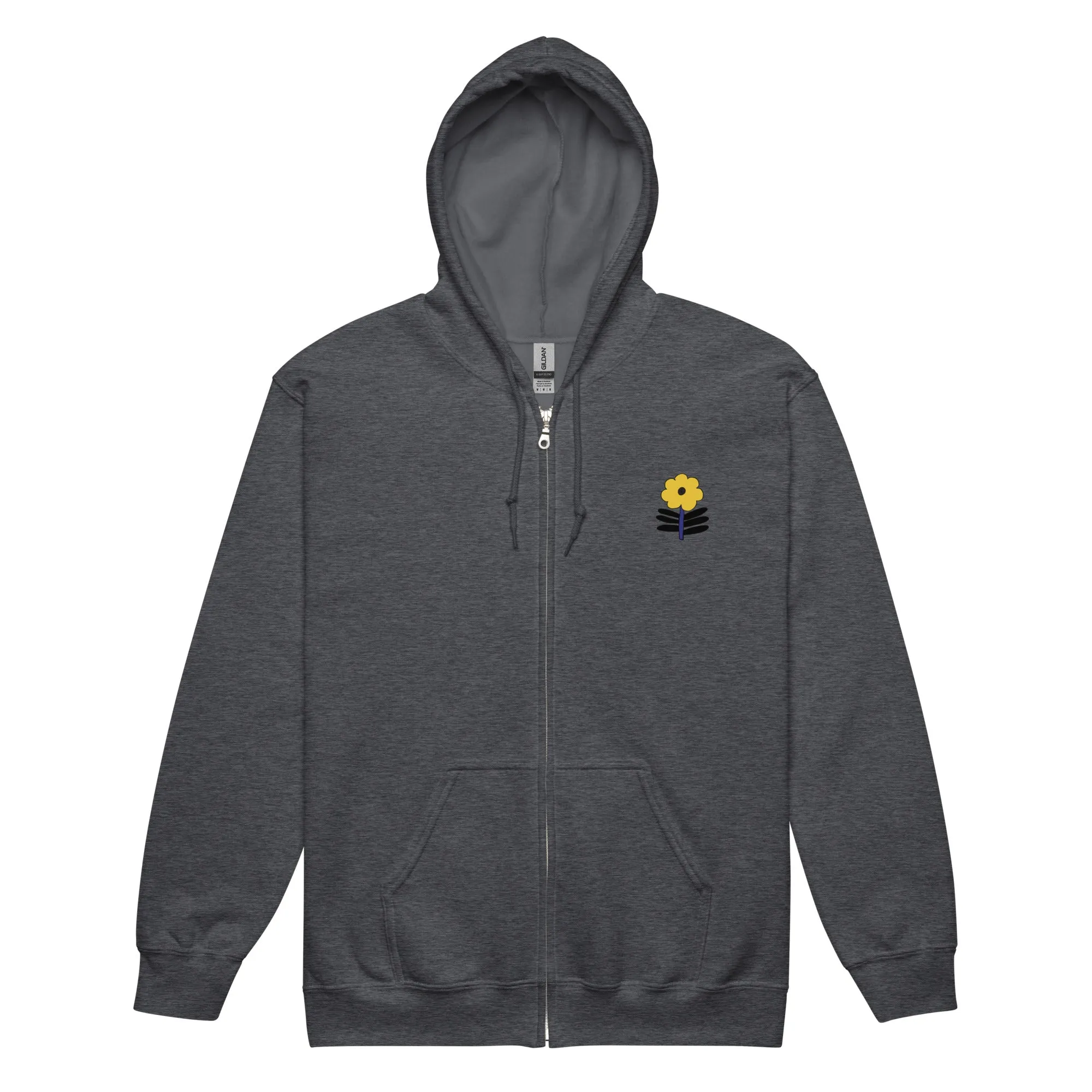 Mustard Flower Unisex Zip Hoodie