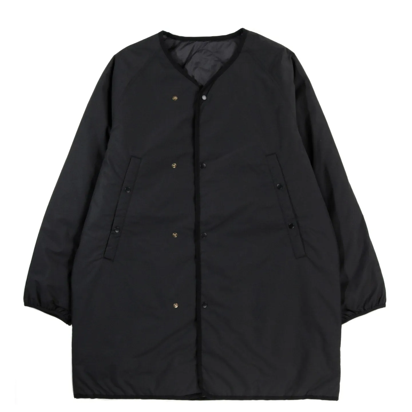 NANAMICA REVERSIBLE DOWN CARDIGAN COAT BLACK