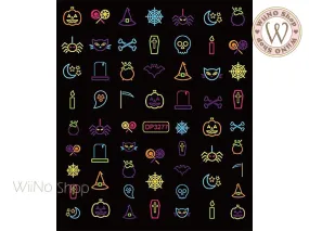 Neon Halloween Adhesive Nail Art Sticker - 1 pc (DP3277)