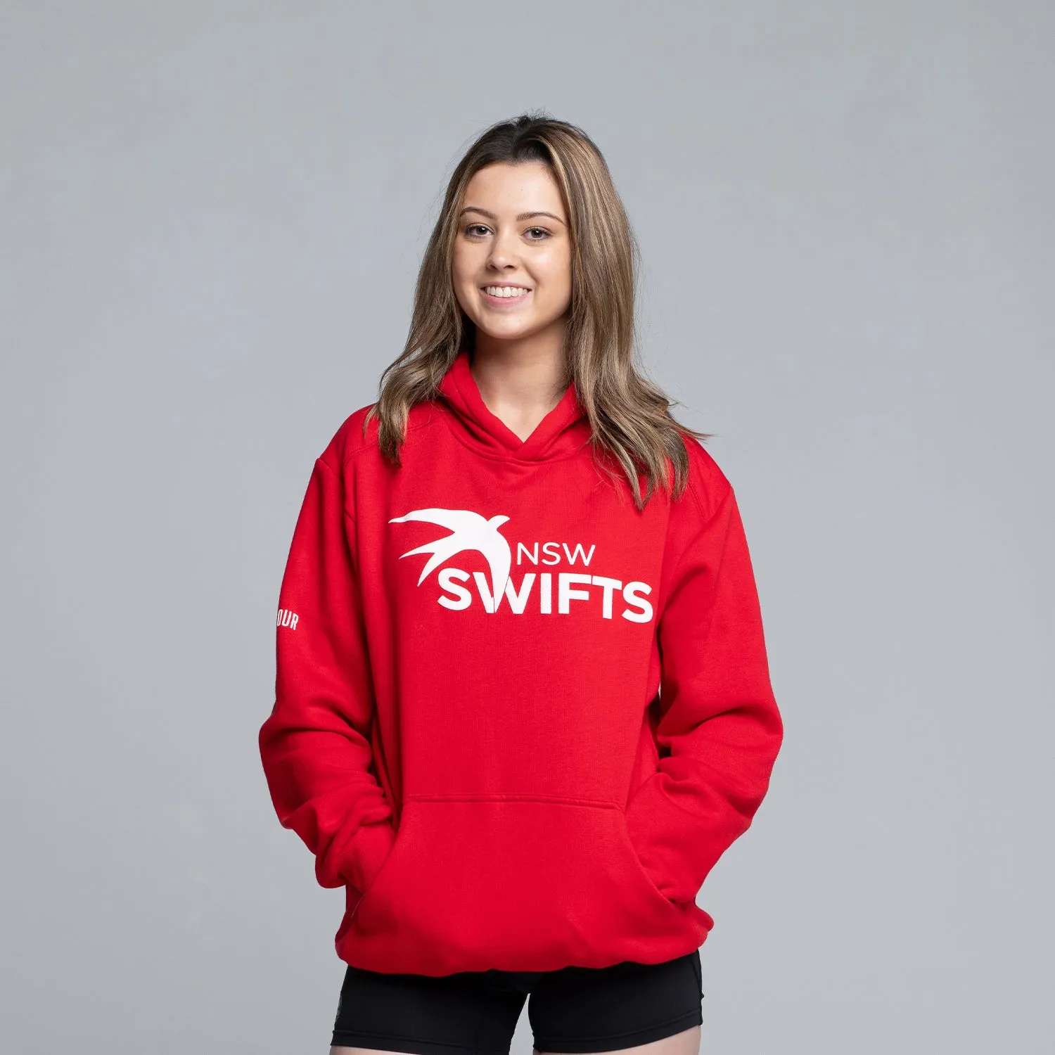 NSW Swifts Puff Print Red Hoodie