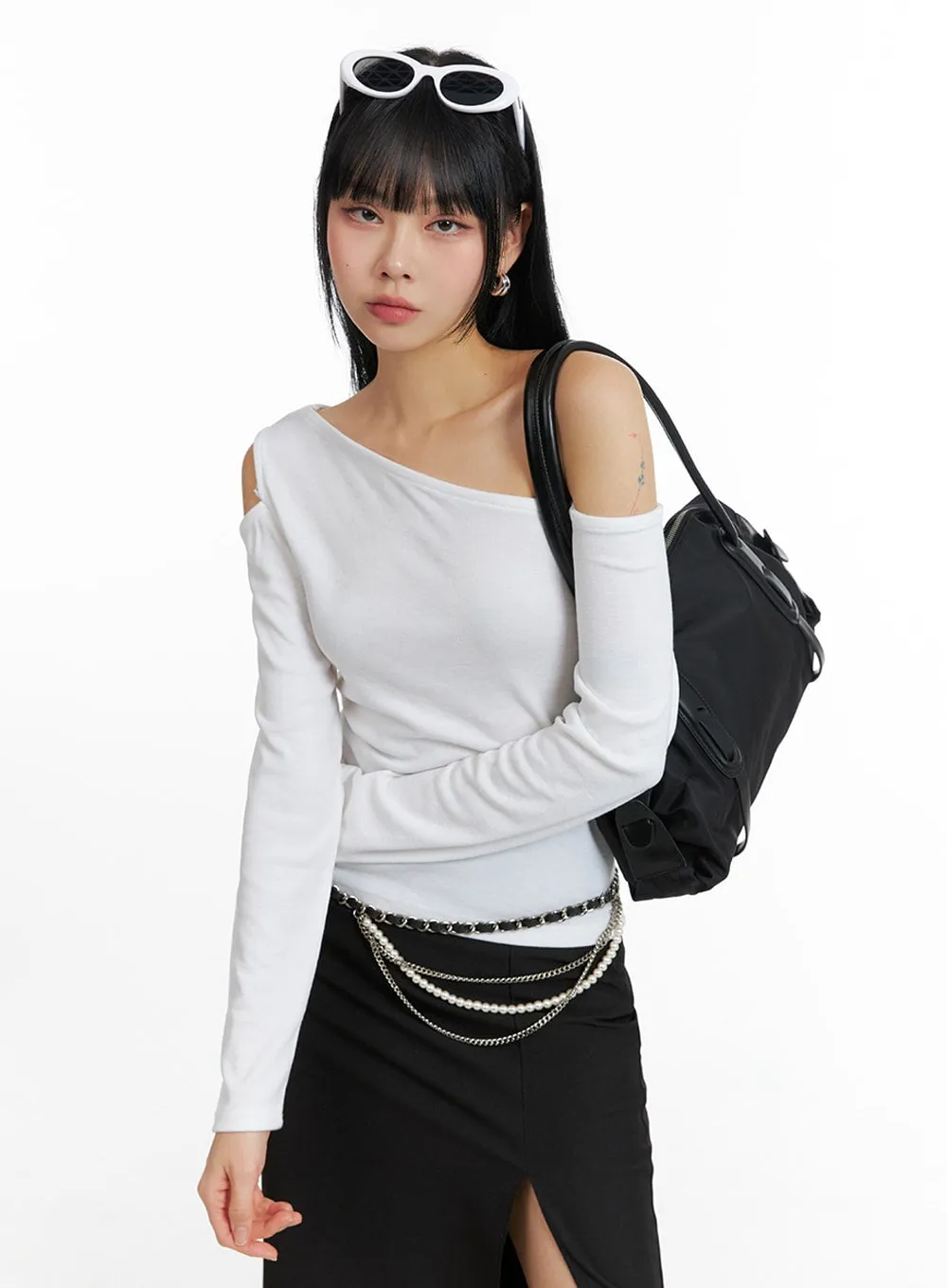 Nylon Zipper Shoulder Bag IF402