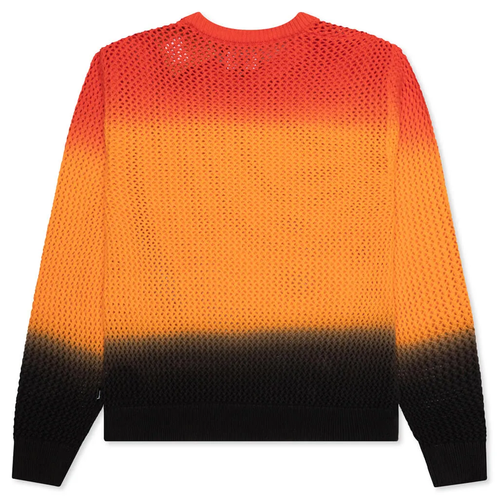 Pigment Dyed Loose Gauge Sweater - Lava