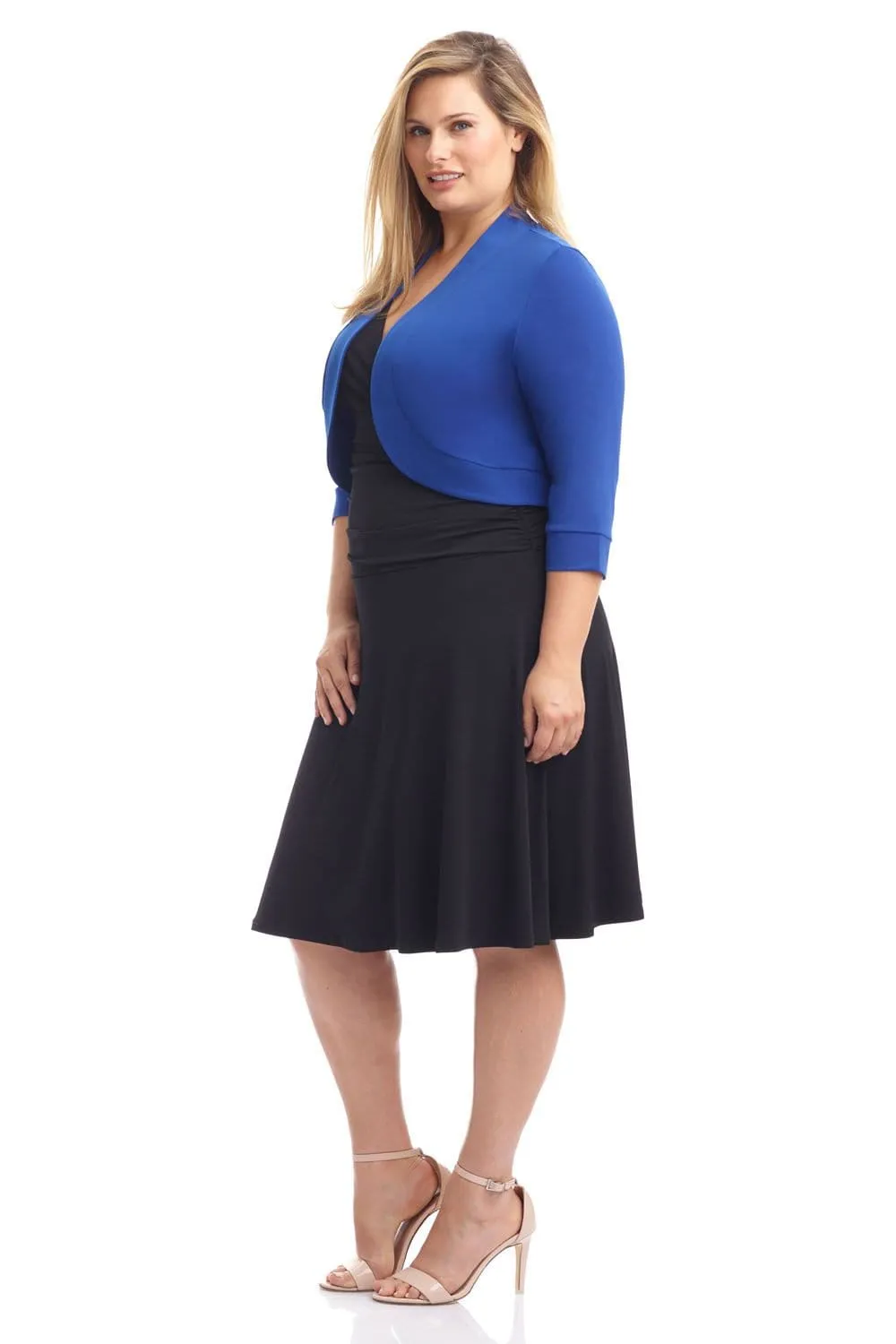 Plus Size Bolero Shrug with Rounded Hem