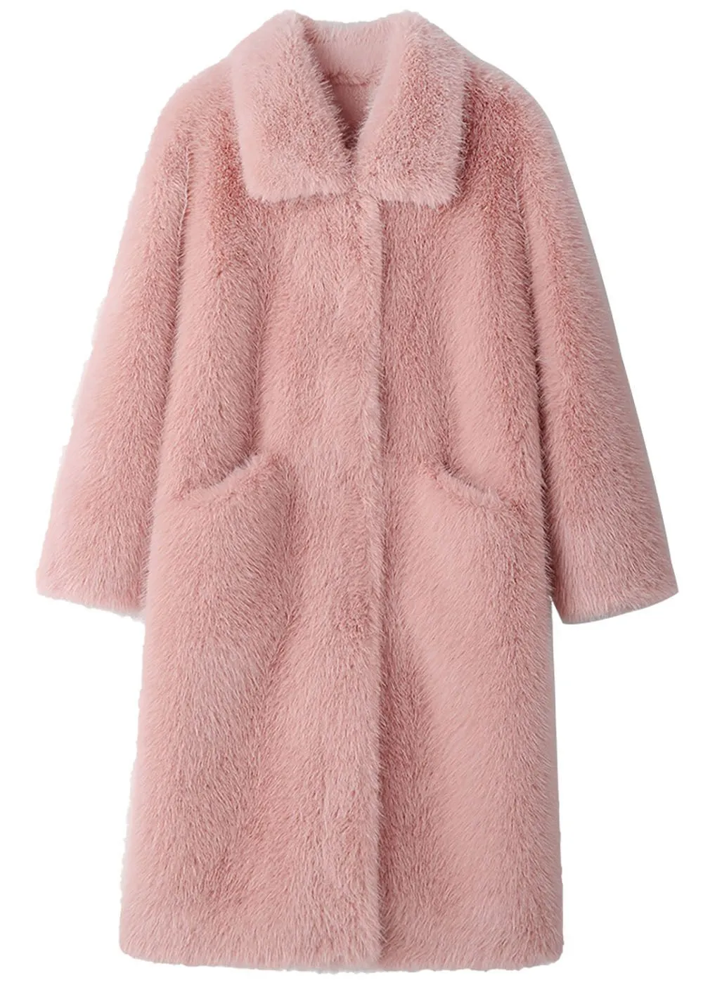 Raven High Pile Fur Long Coat