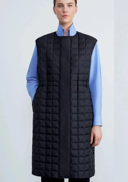 RECYCLED POLY QUILTED CONVERTIBLE OVERSIZED COAT