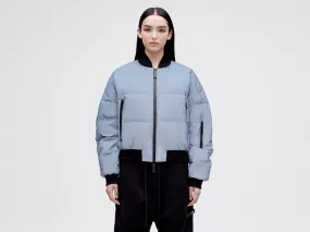 Reflective Bomber Down Jacket - Reflective Blue