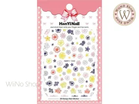 Retro Flower Adhesive Nail Art Sticker - 1 pc (HY-040)