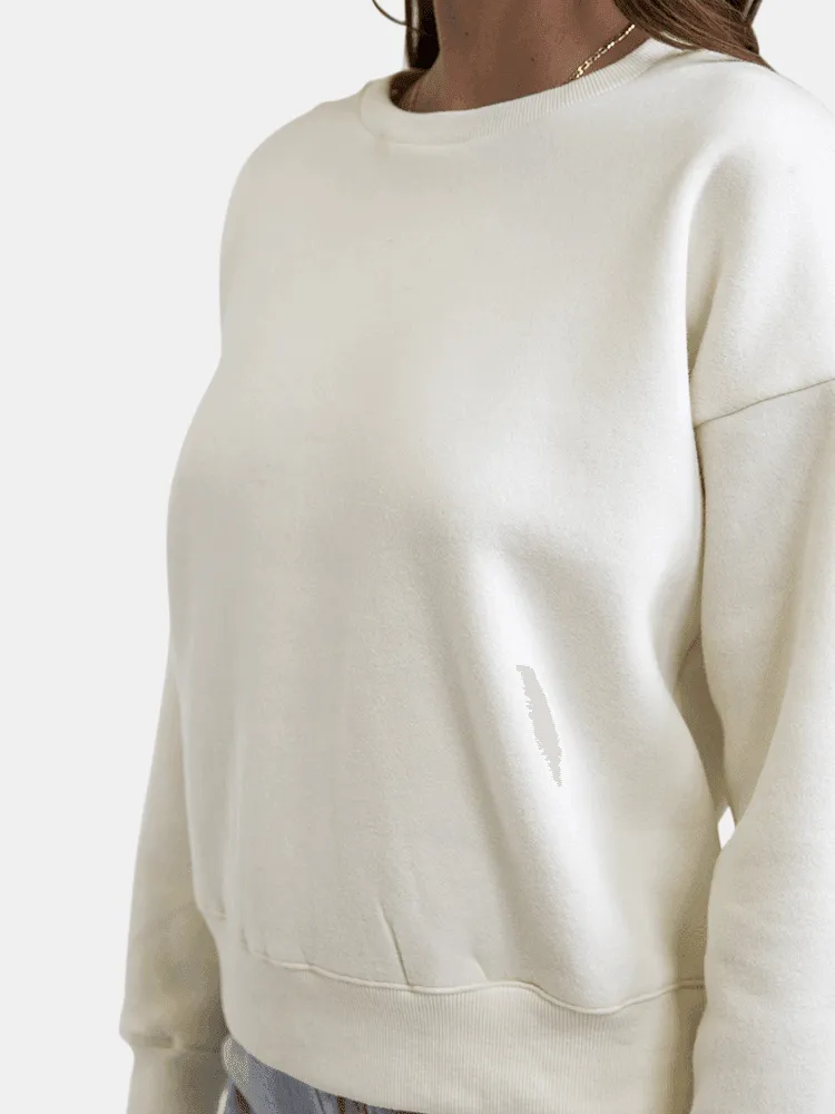 Rhythm Classic Crew Neck Fleece - Vintage White