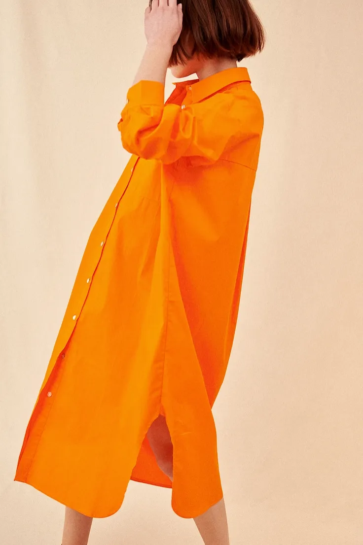 Salvador Shirt Dress ? Orange