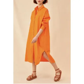 Salvador Shirt Dress ? Orange