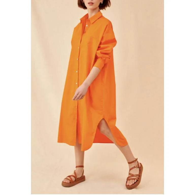 Salvador Shirt Dress ? Orange