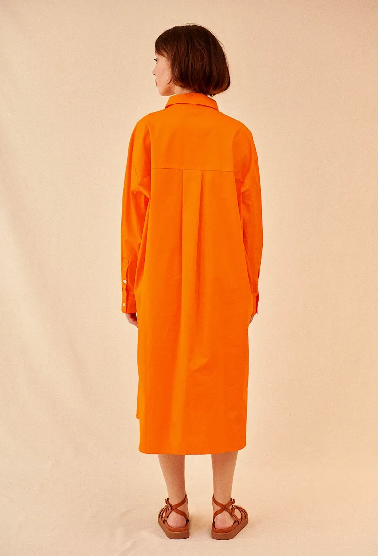 Salvador Shirt Dress ? Orange